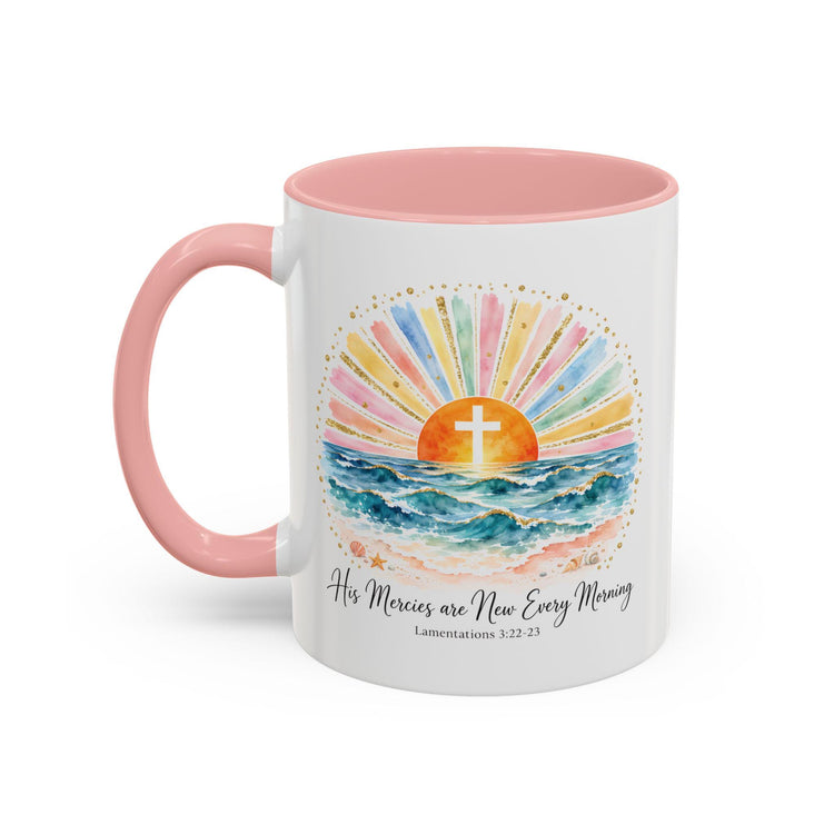 Sunrise Cross Over Ocean mug | Religious Scripture Coffee Mug