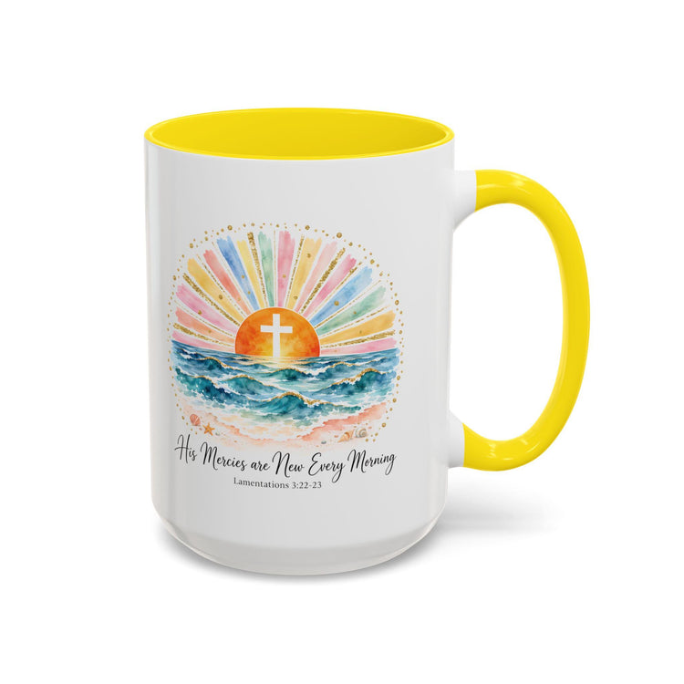 Sunrise Cross Over Ocean mug | Religious Scripture Coffee Mug