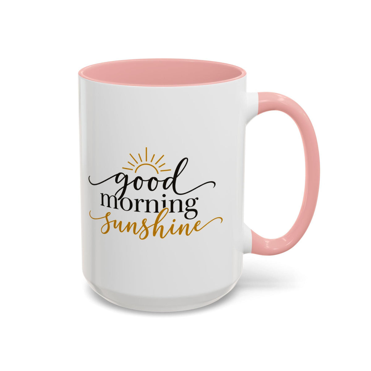 Good Morning Sunshine Coffee Mug | Ceramic, 11oz or 15oz, Gold Accent