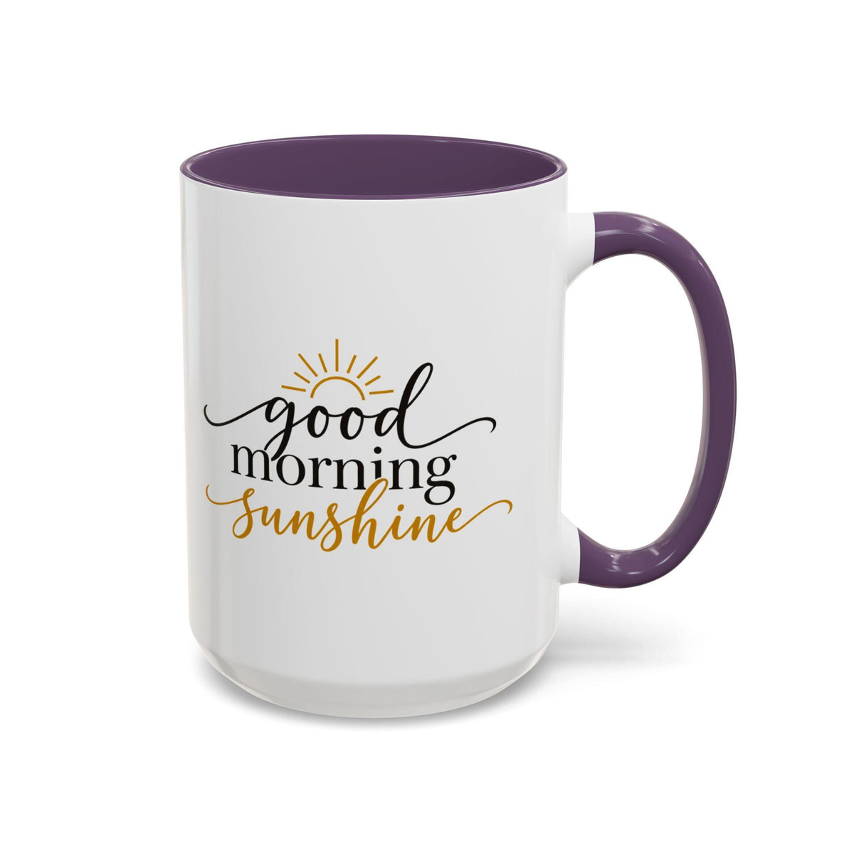 Good Morning Sunshine Coffee Mug | Ceramic, 11oz or 15oz, Gold Accent