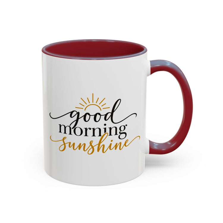Good Morning Sunshine Coffee Mug | Ceramic, 11oz or 15oz, Gold Accent
