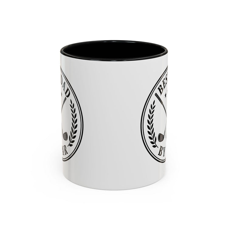 Dad By Par Golf Emblem Accent Mug (11oz/15oz)
