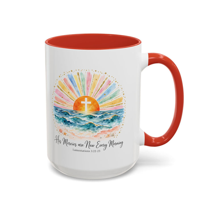 Sunrise Cross Over Ocean mug | Religious Scripture Coffee Mug