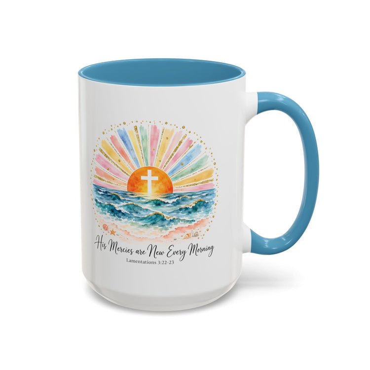 Sunrise Cross Over Ocean mug | Religious Scripture Coffee Mug