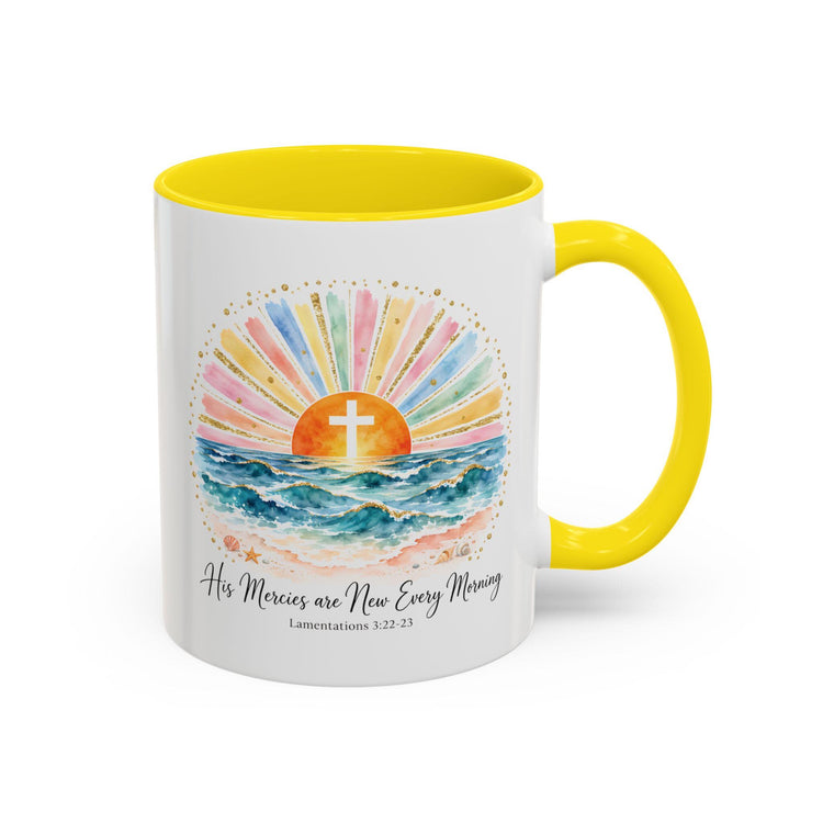Sunrise Cross Over Ocean mug | Religious Scripture Coffee Mug