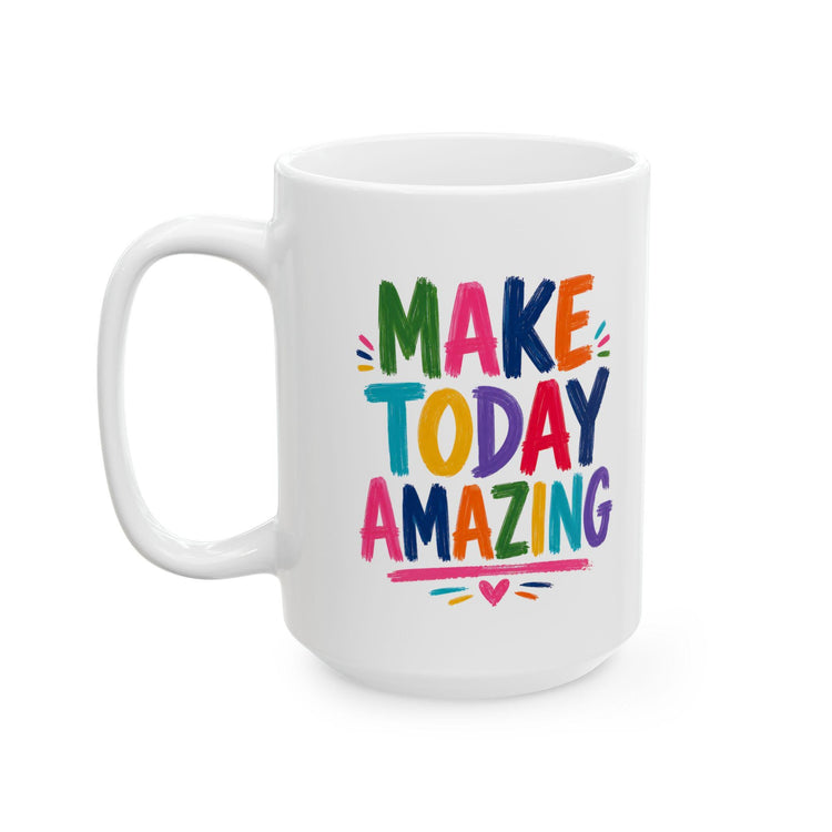 Colorful Inspirational Typography Ceramic Mug | Rainbow Coffee Cup (11oz/15oz)
