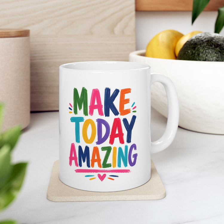Colorful Inspirational Typography Ceramic Mug | Rainbow Coffee Cup (11oz/15oz)
