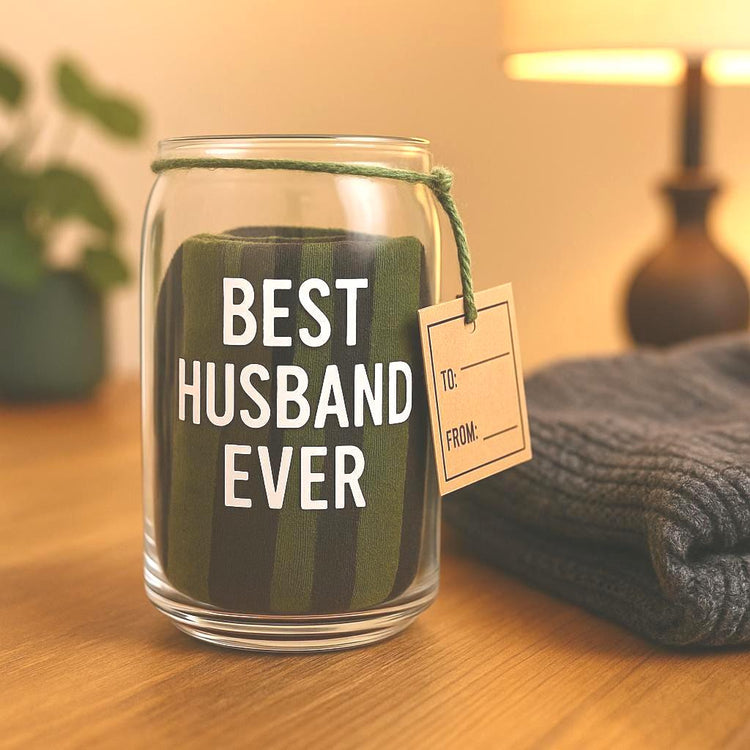 Striped Cotton Blend Socks for Husband, Green Black Pattern, Daily Wear Comfort