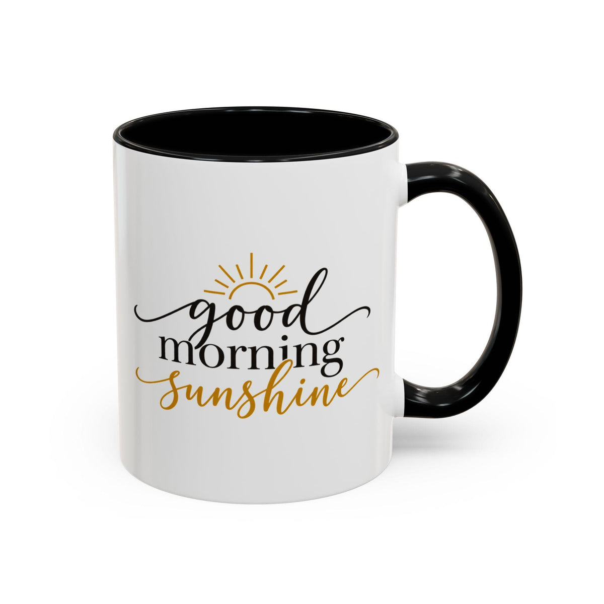 Good Morning Sunshine Coffee Mug | Ceramic, 11oz or 15oz, Gold Accent
