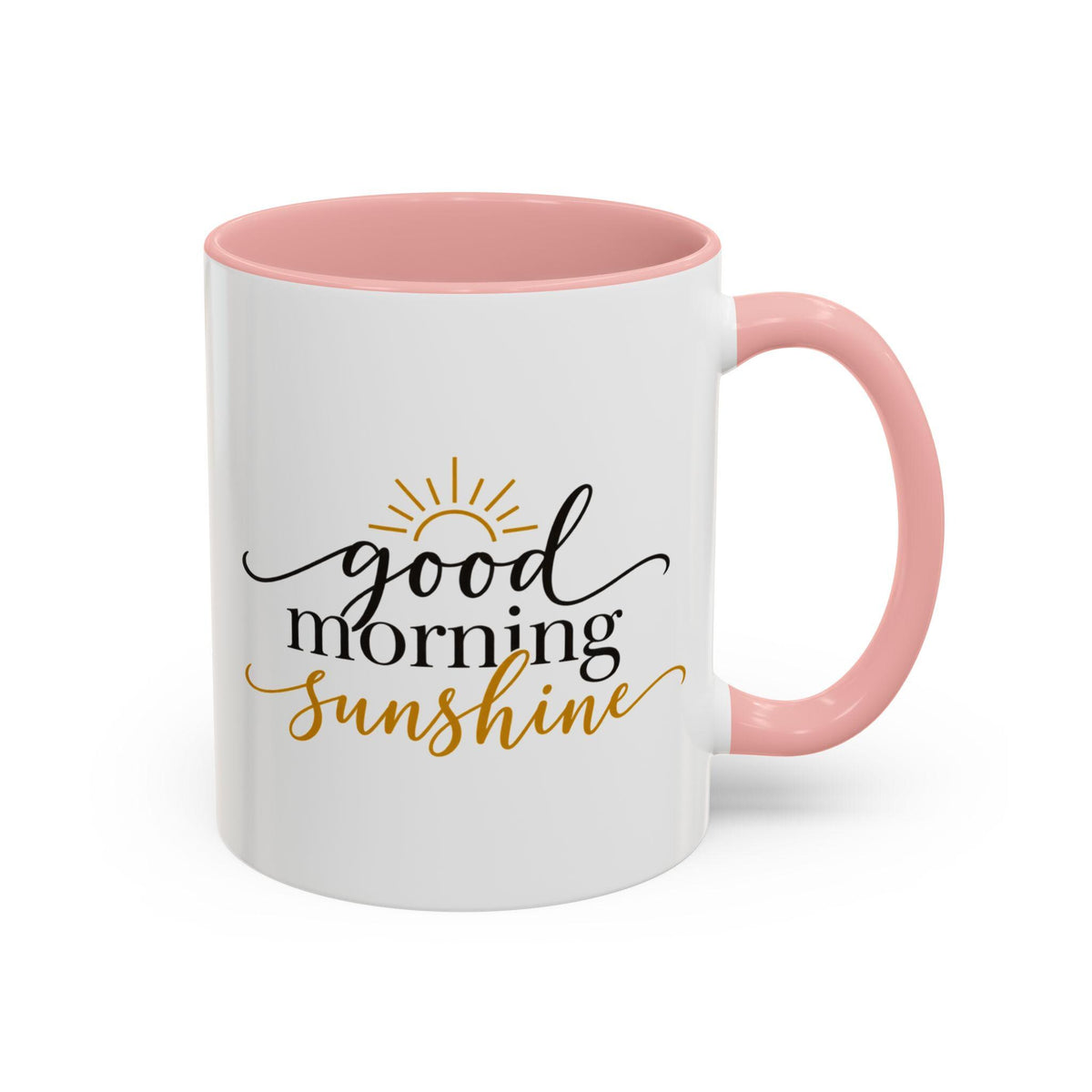 Good Morning Sunshine Coffee Mug | Ceramic, 11oz or 15oz, Gold Accent