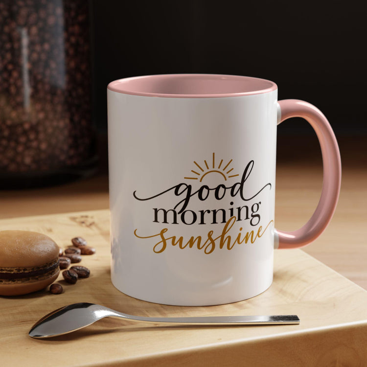 Good Morning Sunshine Coffee Mug | Ceramic, 11oz or 15oz, Gold Accent