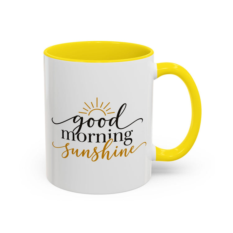 Good Morning Sunshine Coffee Mug | Ceramic, 11oz or 15oz, Gold Accent