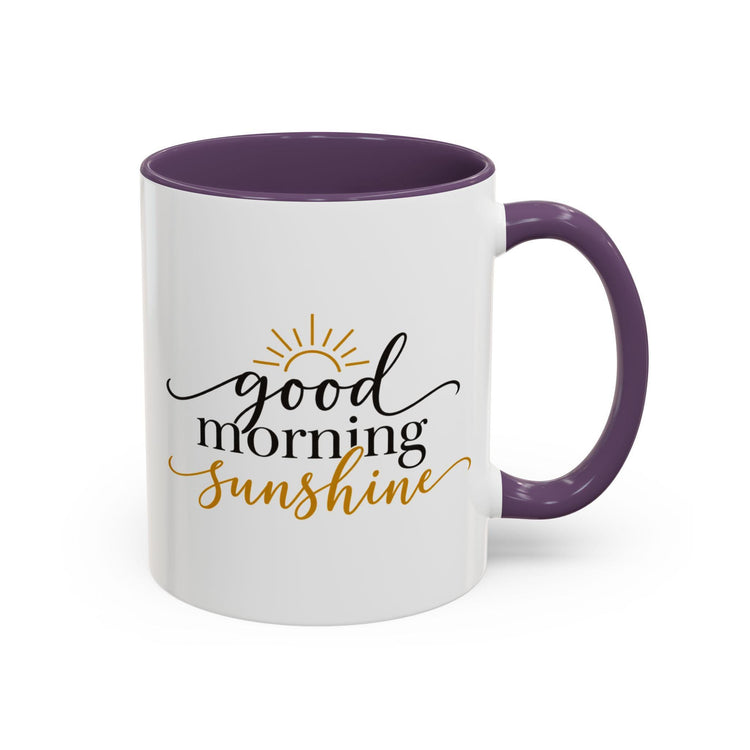 Good Morning Sunshine Coffee Mug | Ceramic, 11oz or 15oz, Gold Accent