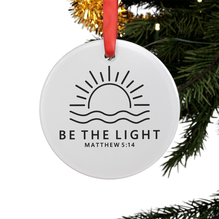 Be The Light Cross Acrylic Ornament | Christian Scripture Matthew 5:14