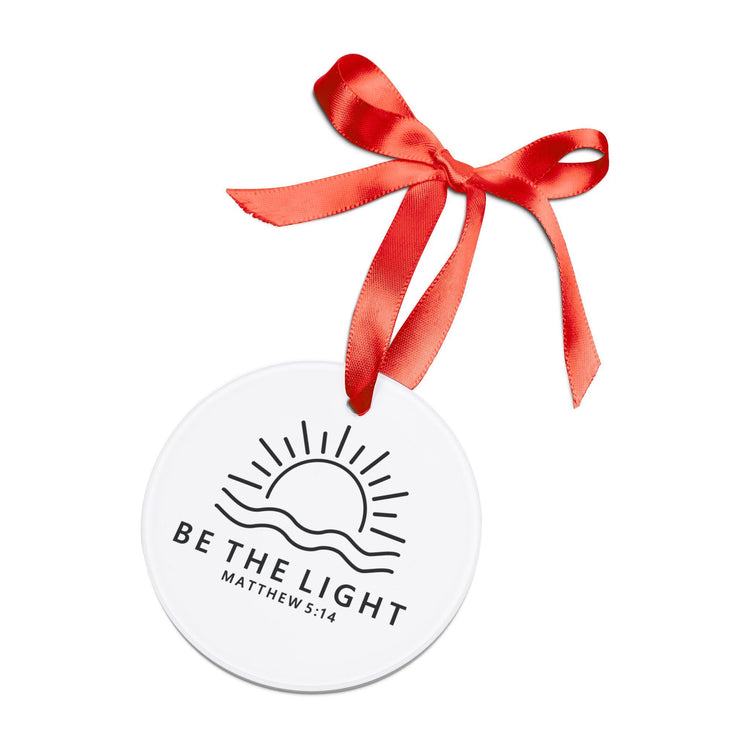 Be The Light Cross Acrylic Ornament | Christian Scripture Matthew 5:14