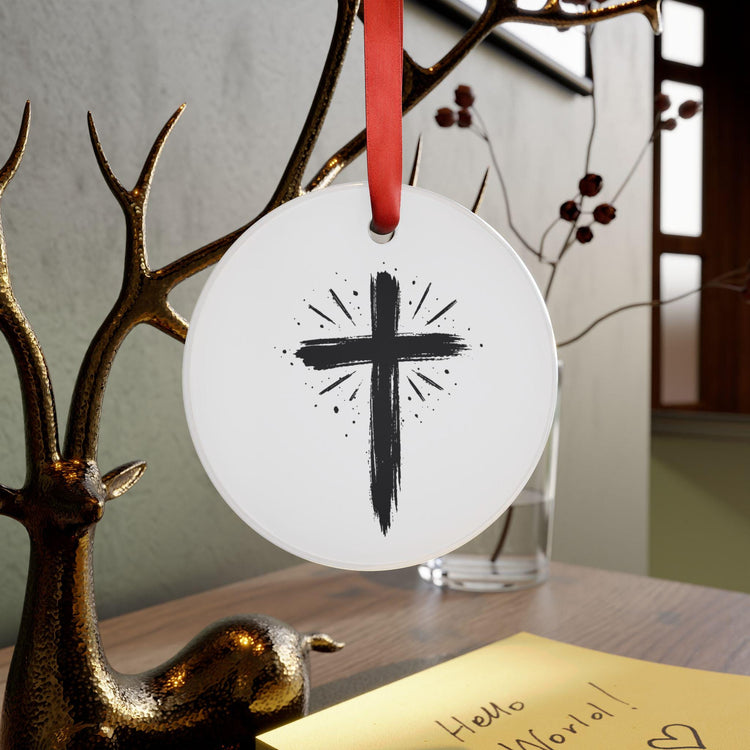 Be The Light Cross Acrylic Ornament | Christian Scripture Matthew 5:14