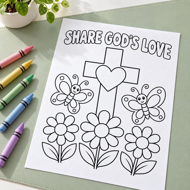 Christian Kids Coloring Pages, 24 Bible Activity Sheets, Sunday School Printable PDF, Instant Download
