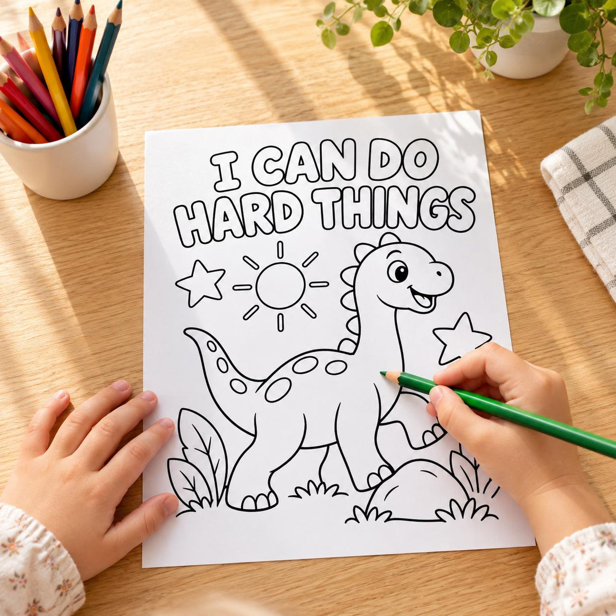 Kids Motivational Coloring Pages, 24 Positive Affirmation Printables, Classroom and Home PDF