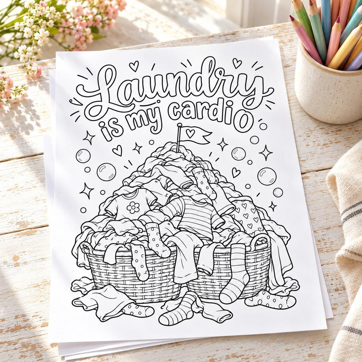 Funny Mom Moments Coloring Pages, 24 Printable PDF (Digital Download)