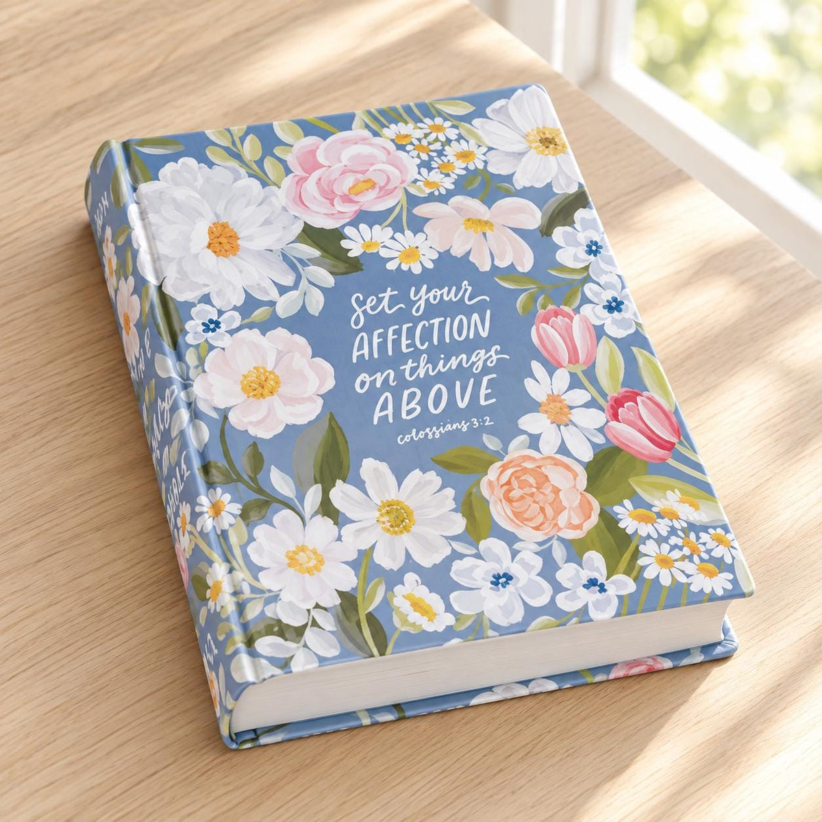 Blue Floral KJV Note-Taking Bible, Hardcover Journaling Bible, Christian Gift
