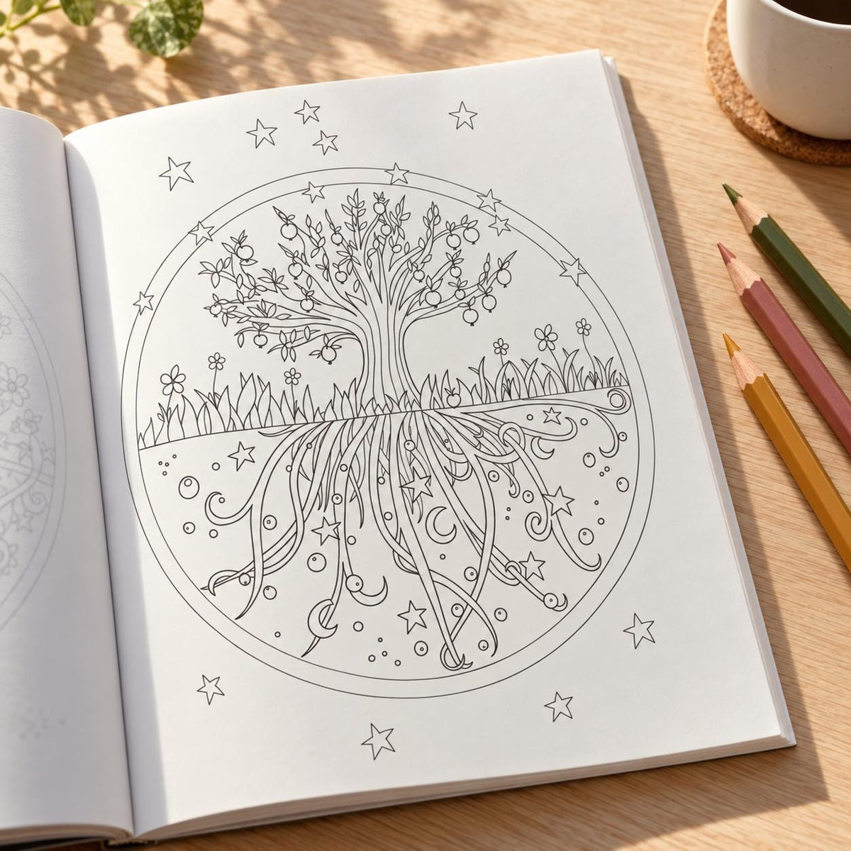 Chill & Unwind Adult Coloring Book, Floral Mandala, Heart Designs (Physical Book)