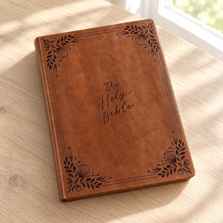 CSB Notetaking Bible, Brown Floral Embossed Softcover, Wide Margin Journaling (Optional Study Set)