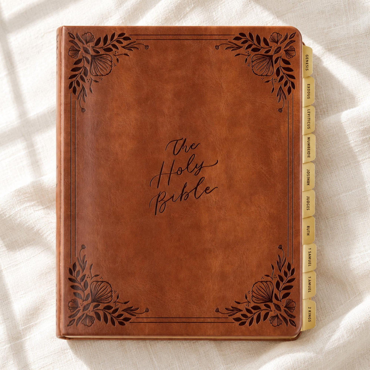 CSB Notetaking Bible, Brown Floral Embossed Softcover, Wide Margin Journaling (Optional Study Set)