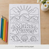Motivational Coloring Pages Variety Pack, 24 Printable Inspirational Designs, Adult Coloring PDF
