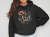 Be Still Floral Hoodie, Psalm 46:10 Christian Sweatshirt, Boho Faith Pullover