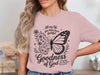 Goodness of God Christian T-Shirt, Faithful Butterfly Floral Religious Tee