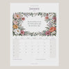 2027 Floral Wall Calendar Printable, 12 Month Digital Download PDF, Boho Flower Wall Art