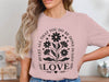 Christian Faith T-Shirt | 1 Corinthians 16:14 Floral Scripture Tee
